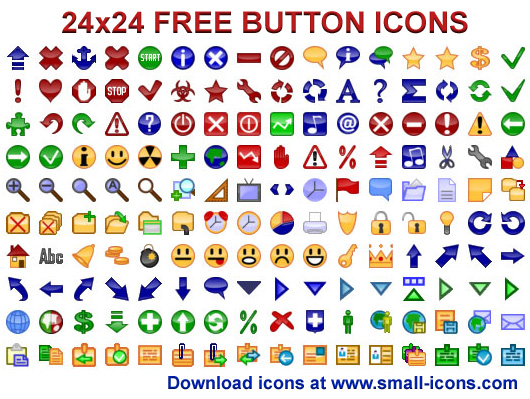 24x24 Free Button Icons