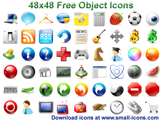 48x48 Free Object Icons screenshot