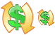 Money turnover icons