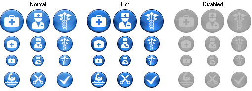 Round Blue Medical Icons
