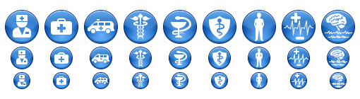 Blue Medical Icons