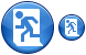 Emergency exit icons