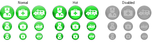Round Green Medical Icons