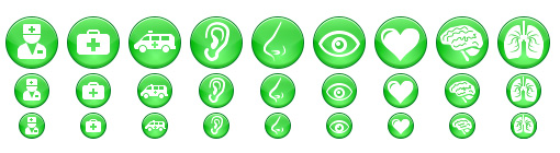 Green Medical Icons