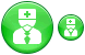 Head physician icons