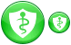 Health care shield icons
