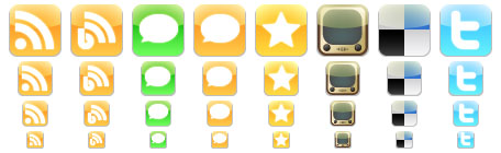 iPhone Style Social Icons