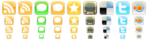 iPhone Style Social Icons