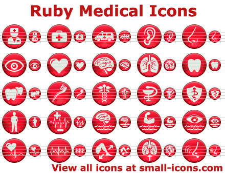 Ruby Medical Icons screenshot