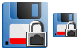 Locked floppy icons