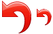 Red undo icon