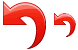 Red undo icons