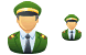 Army officer icons