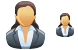 Female boss icons