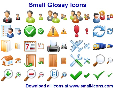 A collection of top-quality small PNG icons and clipart for applications or GUI