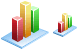 3d bar chart icons