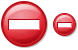 No entry icons