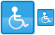 Disabled person icons