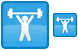 Fitness room icon
