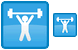 Fitness room icons