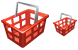 Empty basket icons