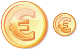 Euro coin icons