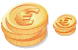 Euro coins icons