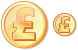 Pound coin icons