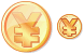 Yen coin icons