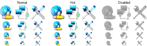 Network Icon states and sizes