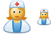 Hospital nurse icons