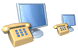 Phone and monitor icon