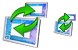 Data synchro- nization icons