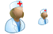 Hospital nurse icons