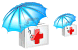 Medical insurance icons