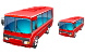 Red bus icons