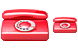 Red phone icons
