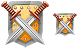 Shield and swords icons