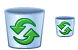 Empty dustbin icons