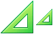 Green set square icons