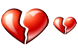 Broken heart icons
