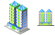 Multistorey buildings icons